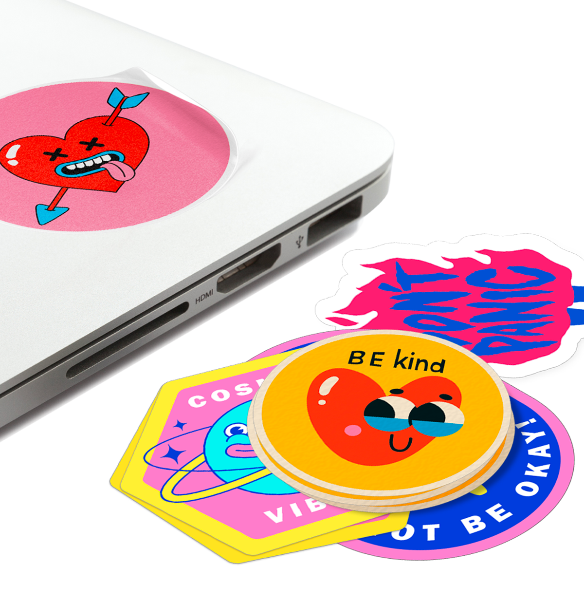 50 Stickers Personalizzati in Polipropilene Bianco, in 24/48 ore | Stampa e Stampe