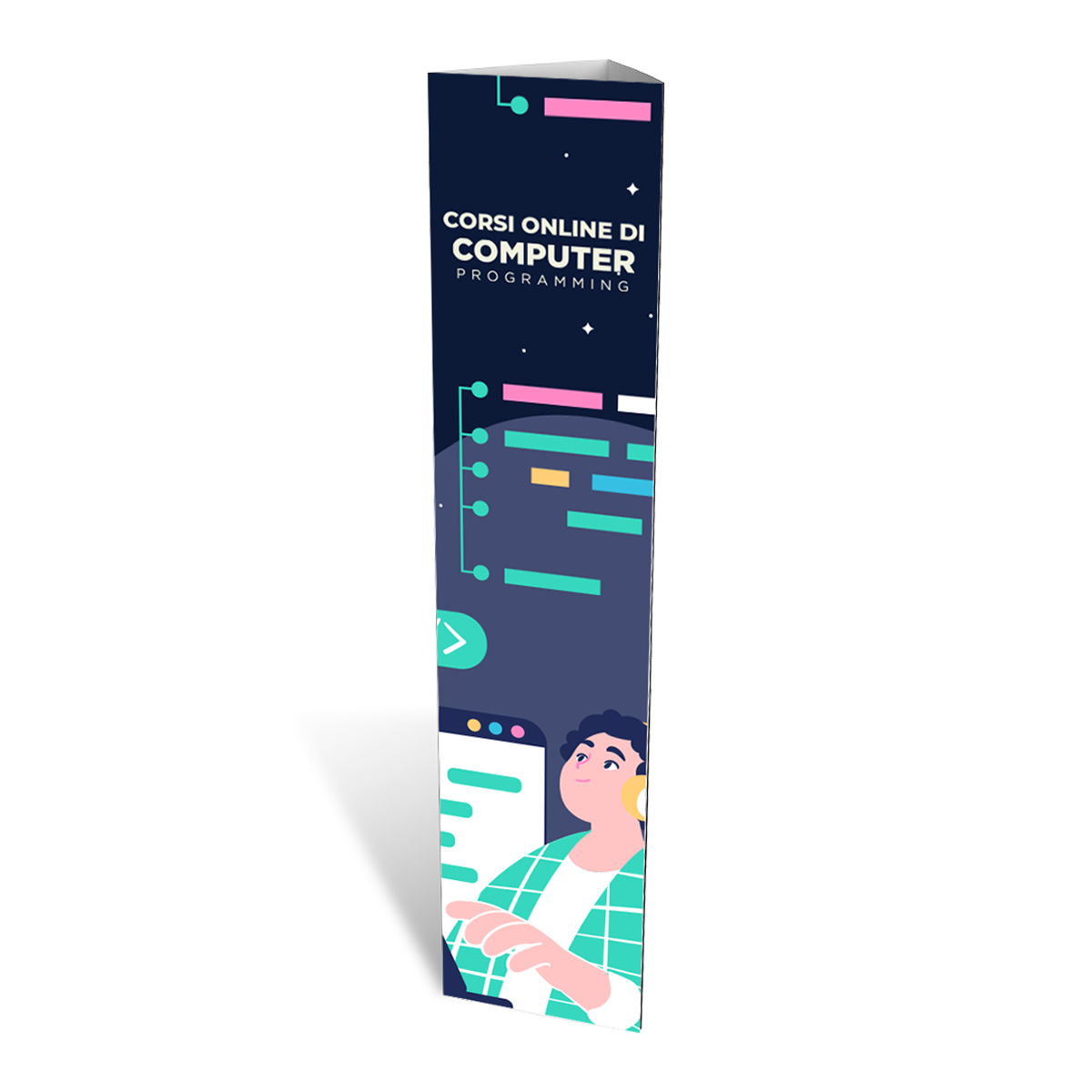 Totem Espositivo 45x220 cm - Prisma Polionda 3.5 mm - Stampa Personalizzata, in 24/48 ore | Stampa e Stampe